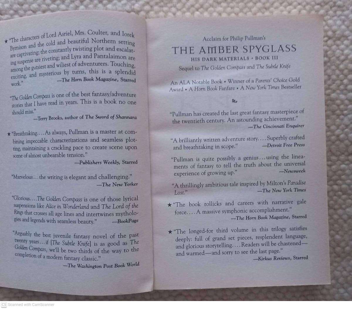 The Subtle Knife (His Dark Materials, Book 2) -- Philip Pullman