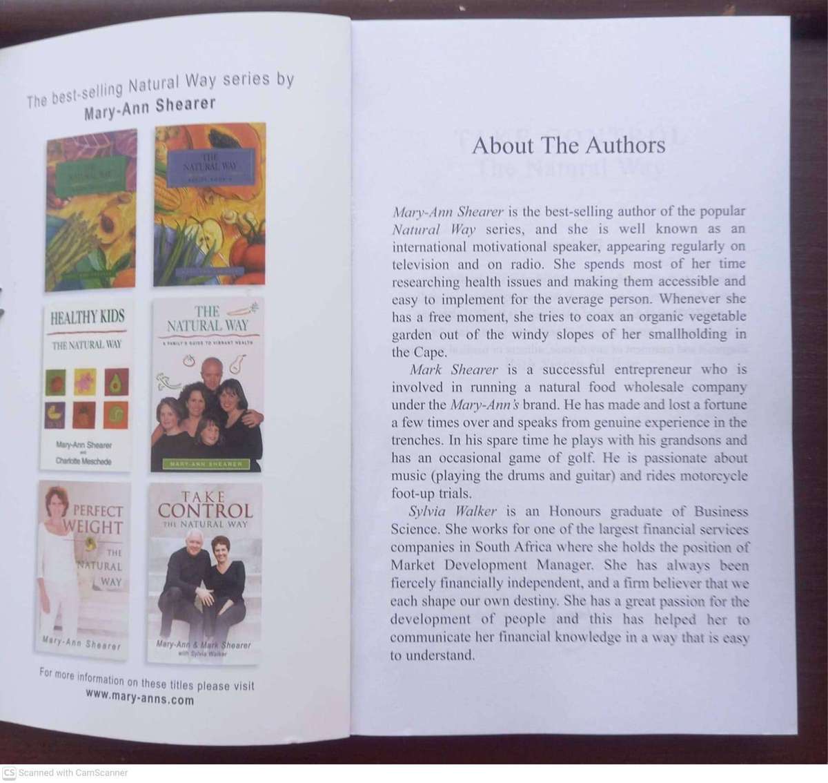 Take Control the Natural Way - Mary-Ann & Mark Shearer with Sylvia Walker