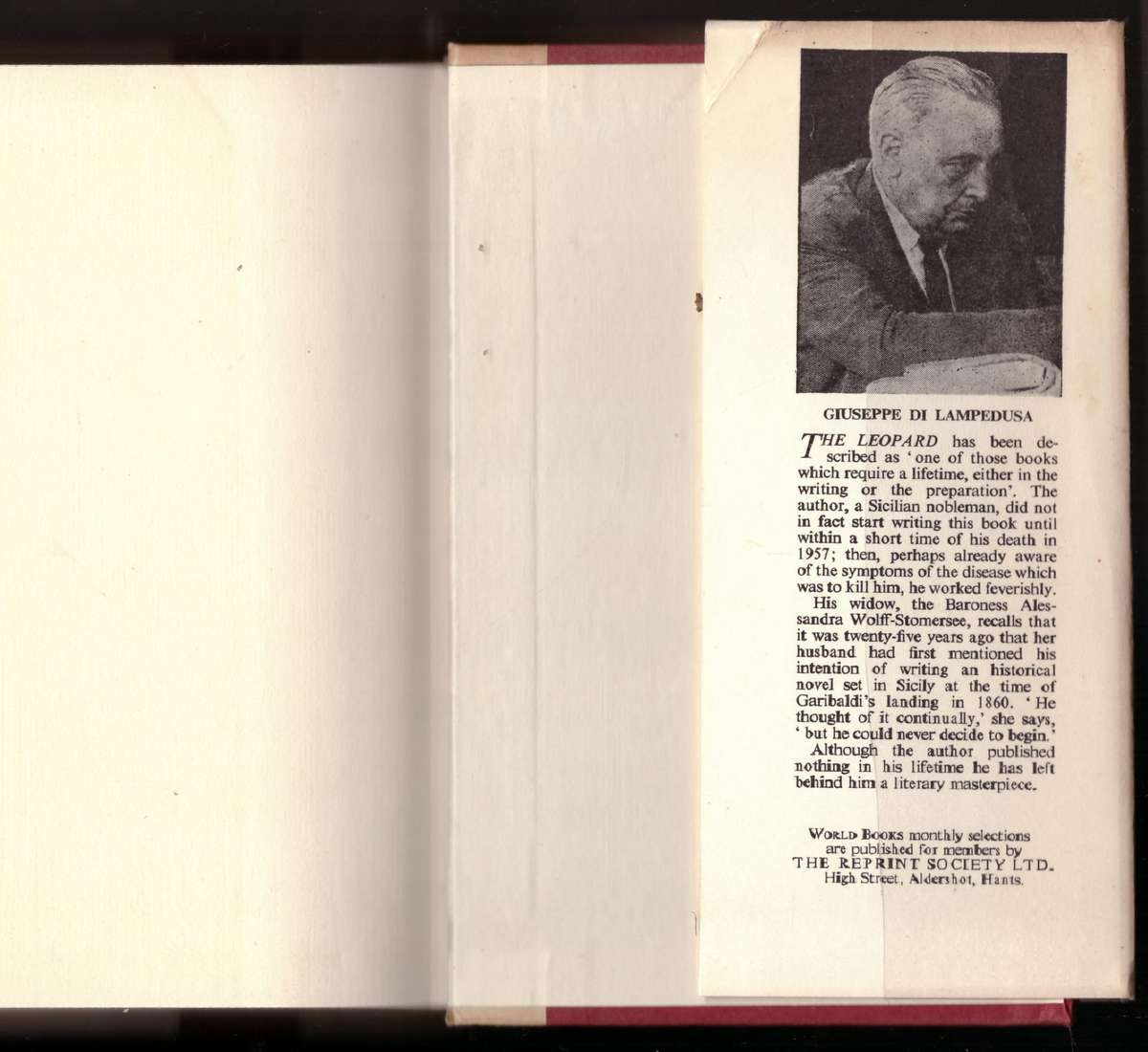 The Leopard -- Giuseppe di Lampedusa