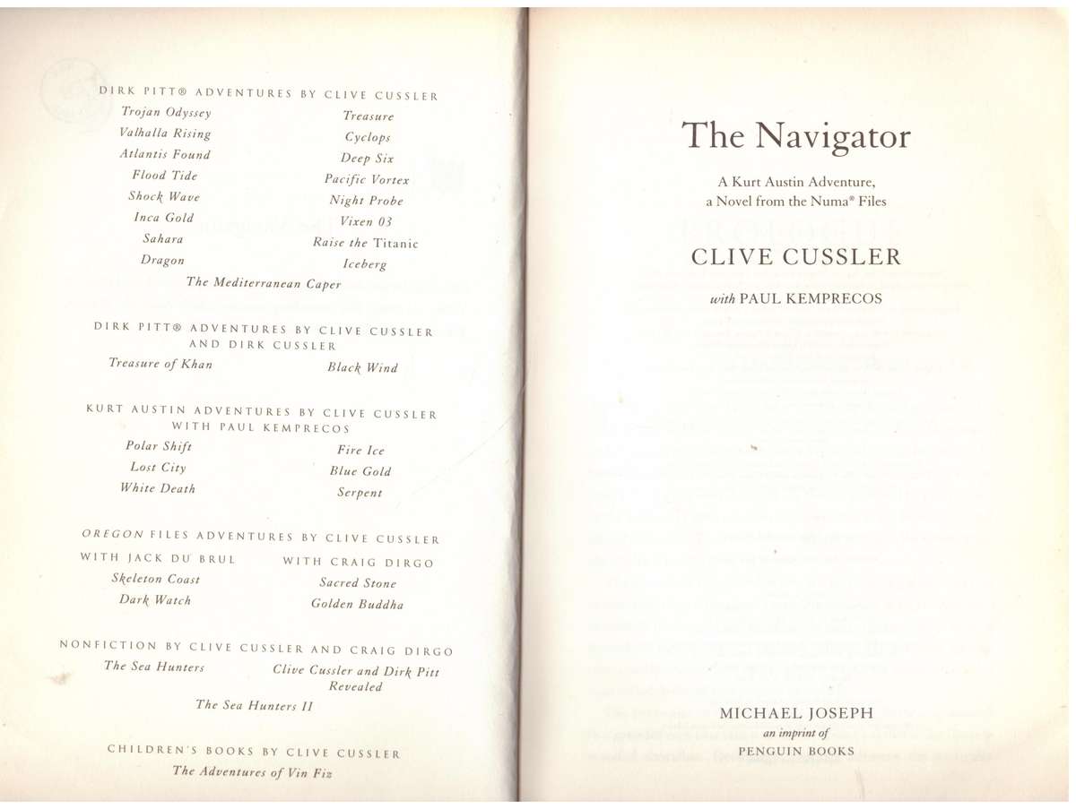 The Navigator (NUMA Files #7) - Clive Cussler, Paul Kemprecos