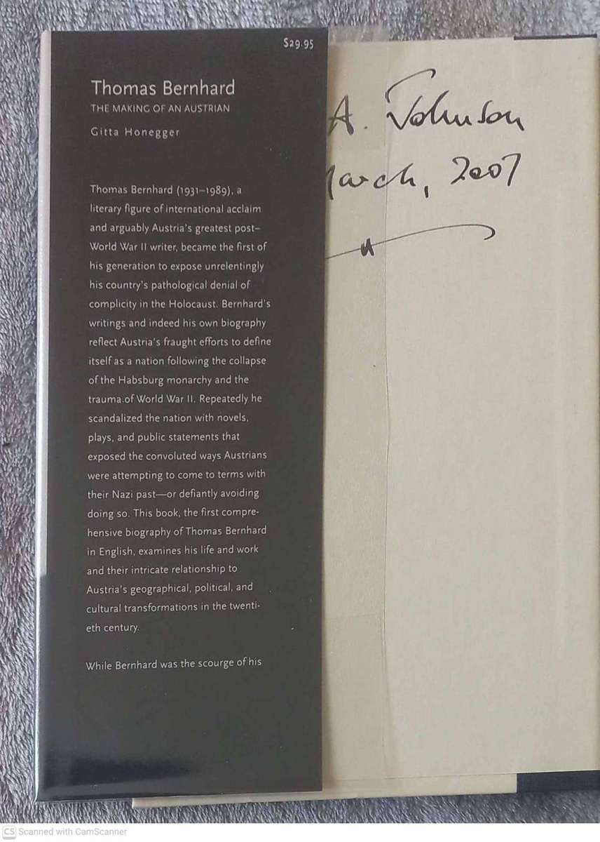 Thomas Bernhard: The Making of an Austrian -- Gitta Honeg