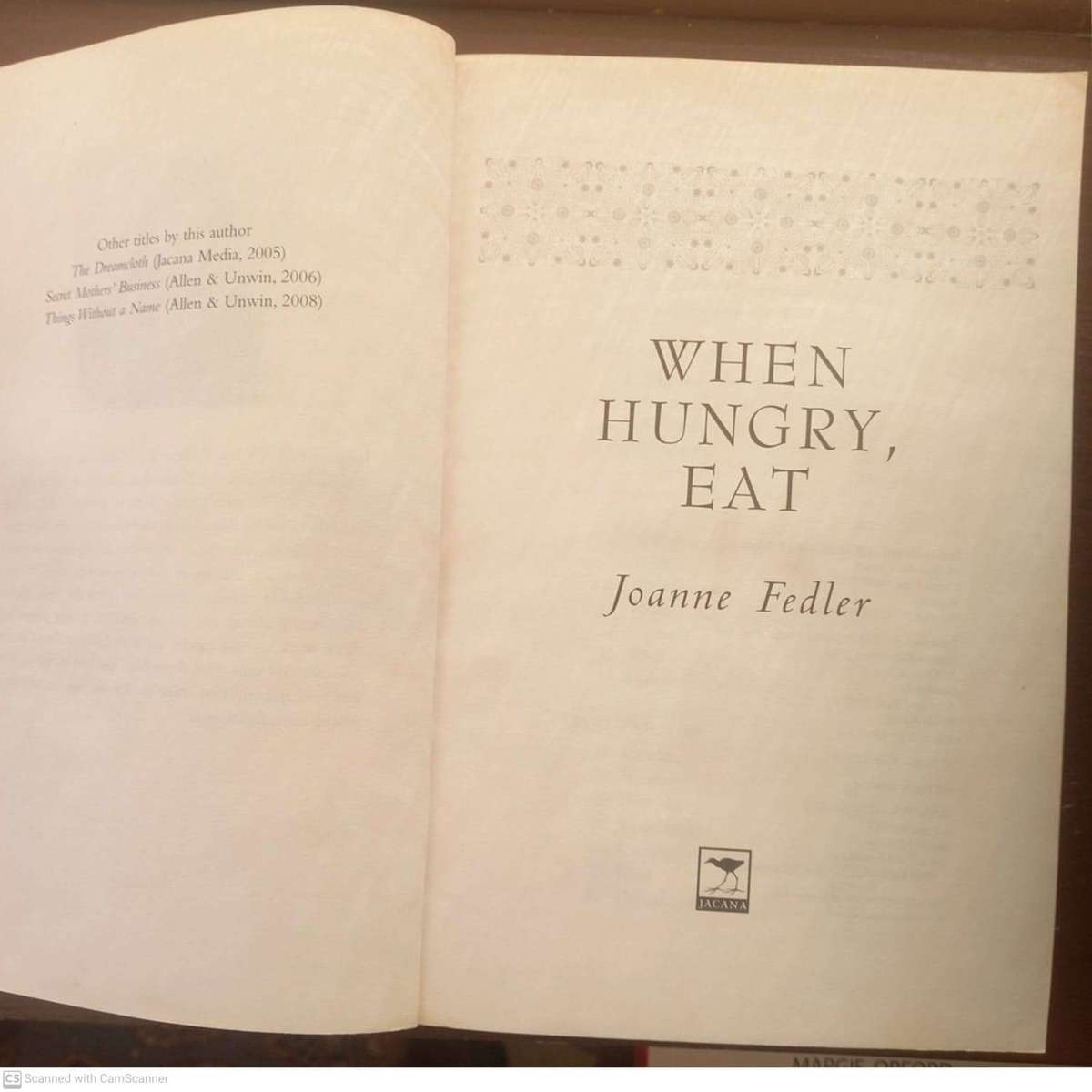 When Hungry, Eat  --  Joanne Fedler