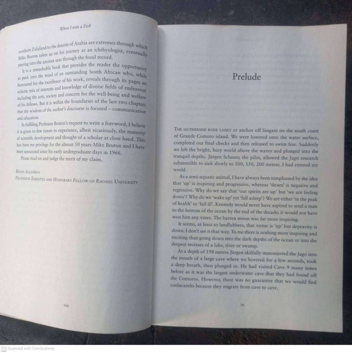 When I Was a Fish: Tales of an Ichthyologist. -- Mike Bruton