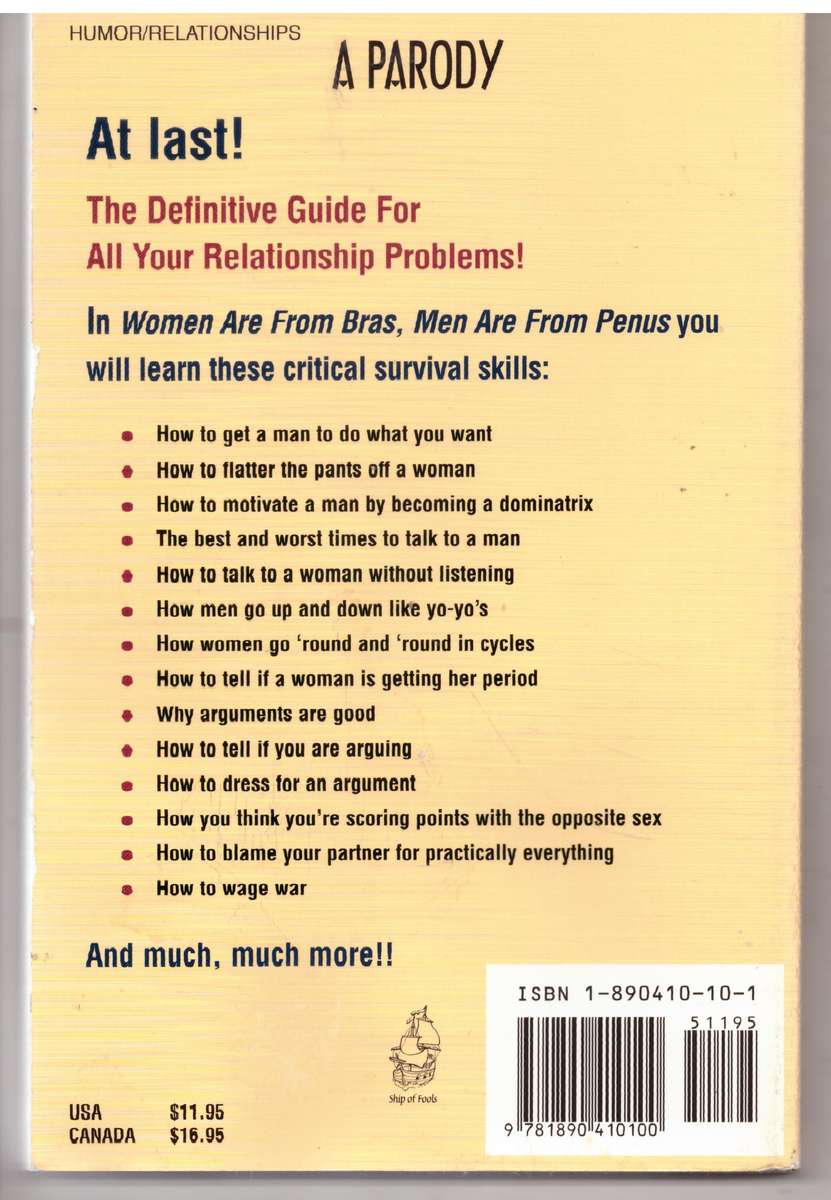 Women are from Bras, Men are from Penus  --  Anna Collins, Elliot Sullivan