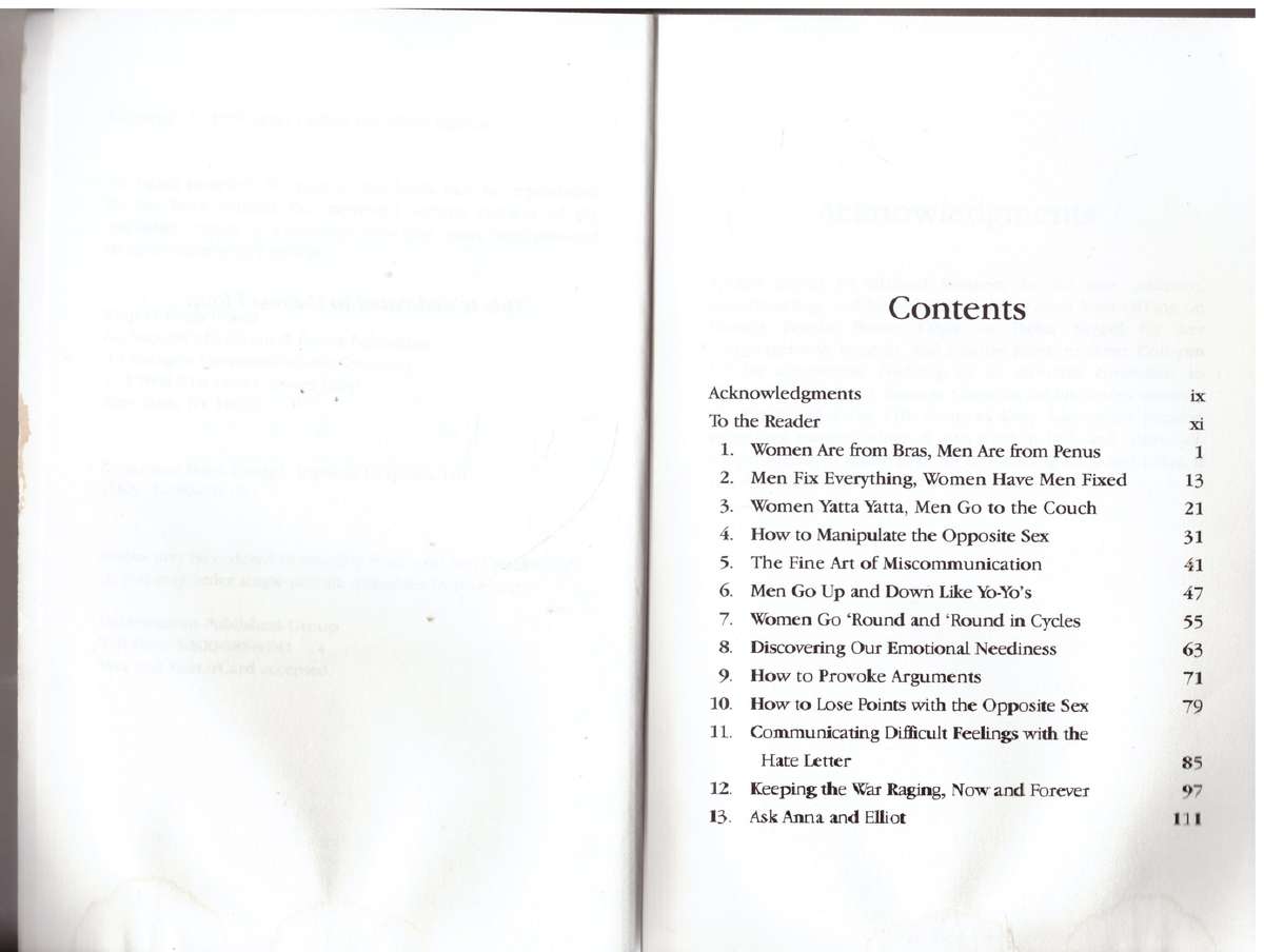 Women are from Bras, Men are from Penus  --  Anna Collins, Elliot Sullivan