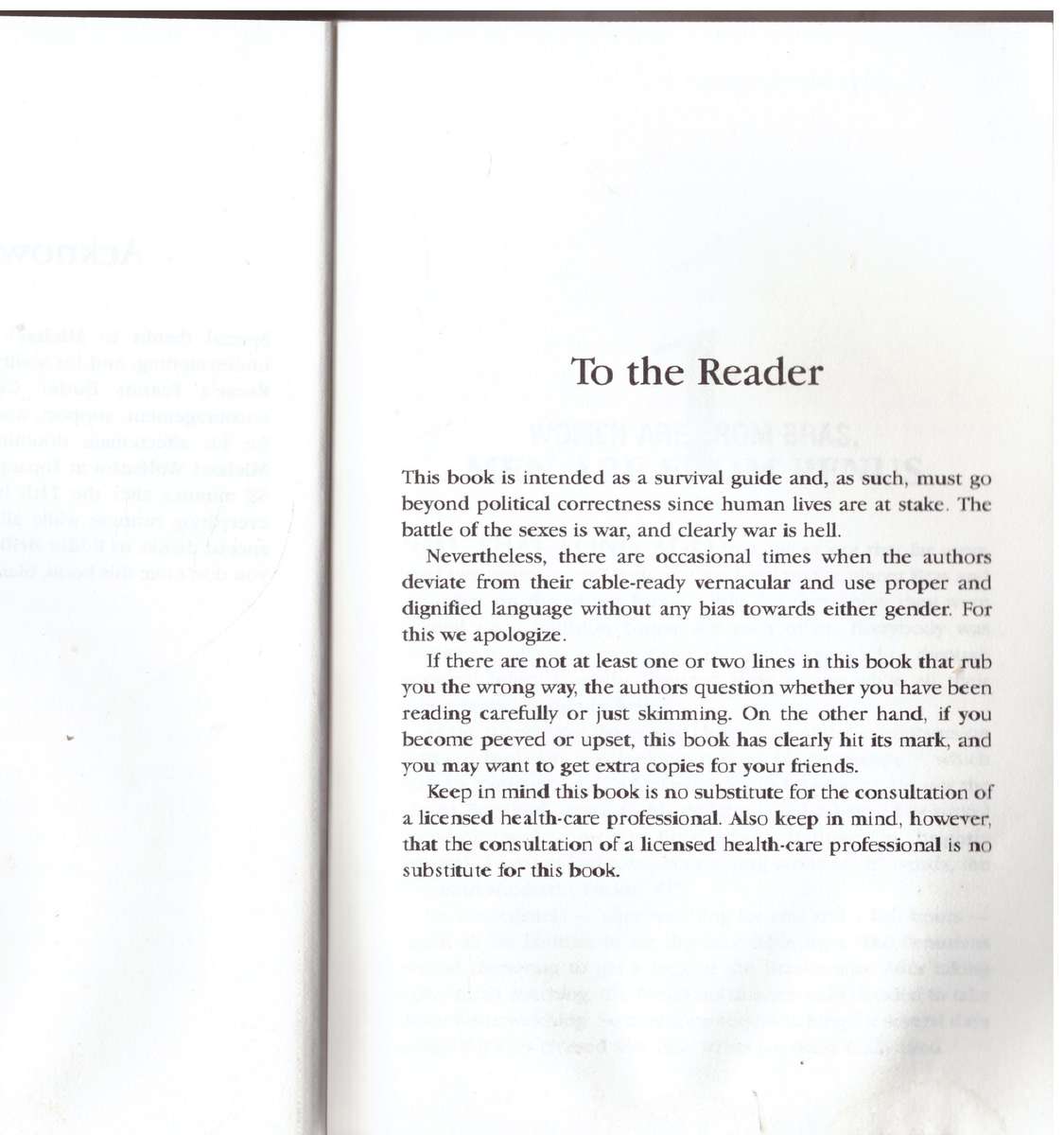 Women are from Bras, Men are from Penus  --  Anna Collins, Elliot Sullivan