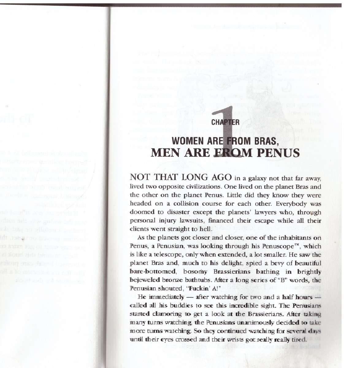 Women are from Bras, Men are from Penus  --  Anna Collins, Elliot Sullivan