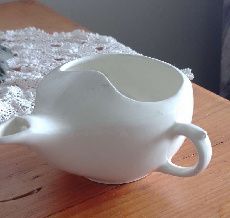 An antique netti pot for nose rinsing