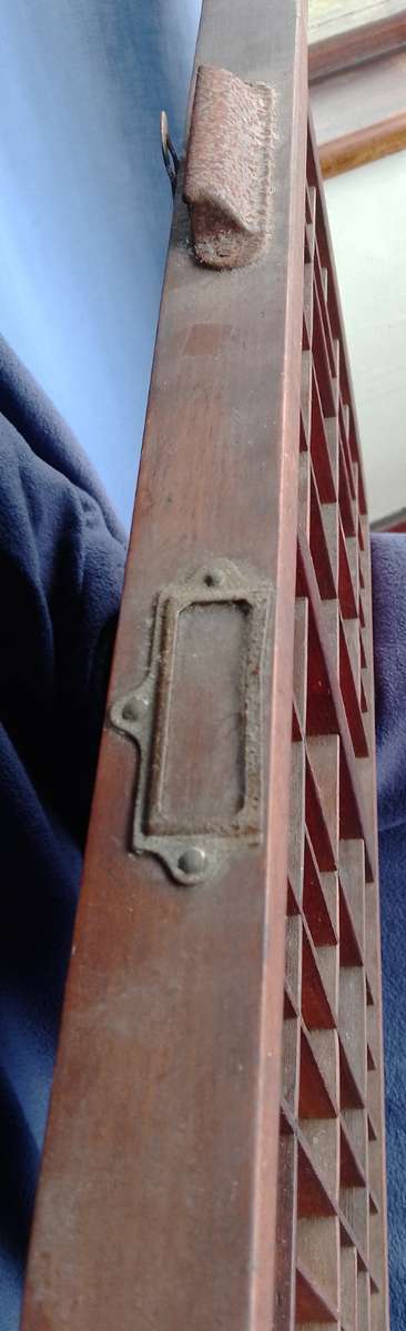 A VINTAGE WOODEN PRINTER'S TRAY