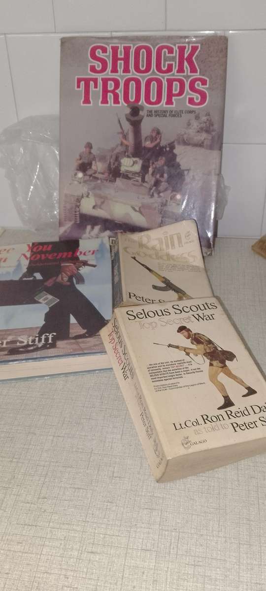 4x Books recording the last days in Rhodesia Peter Stiff