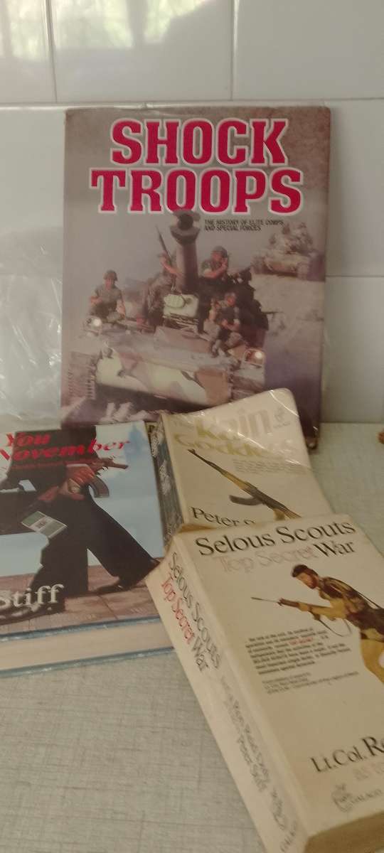 4x Books recording the last days in Rhodesia Peter Stiff