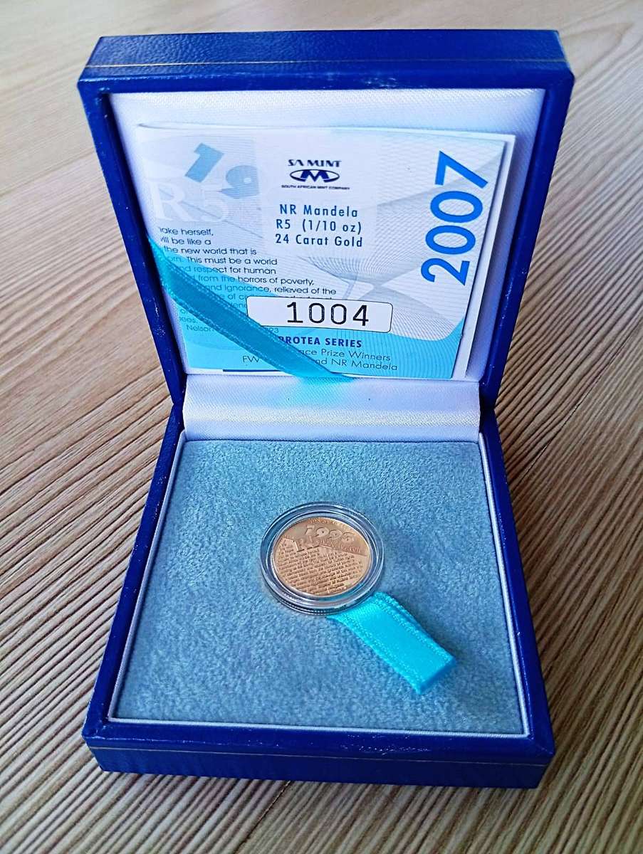 2007 GOLD Proof - R5 Protea Nobel Louriate - Toz