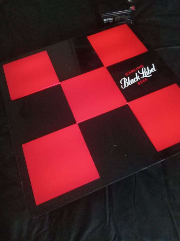 Black label bar sign with backlight