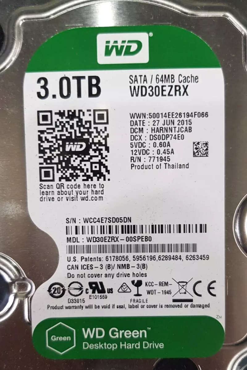 WD Green 3TB Desktop harddrive