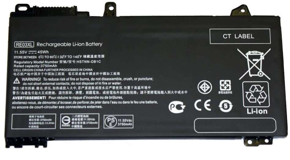 Hp Probook 430 G6, 440 G7, 450 G6, HSTNN-DB9, RE03XL Laptop Battery, 11.55V 3750mAh/45Wh