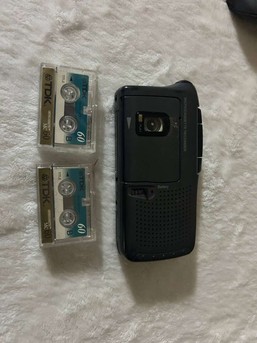 Vintage mini tape recorder