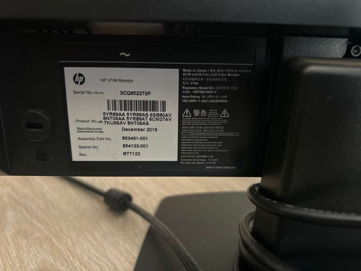 HP V194 monitor