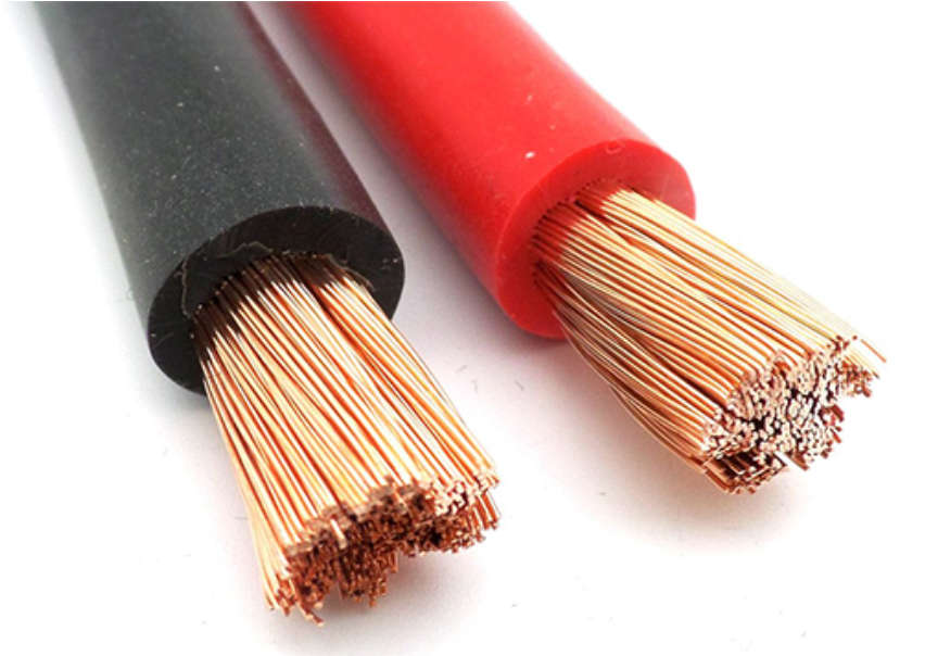 1m Red & 1m Black Solar 25mm Battery Cable With 8mm Lugs