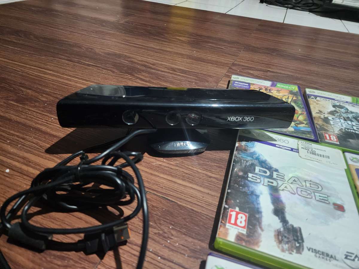 Xbox 360 kinect sensor plus kinect adventures and another game of your choice