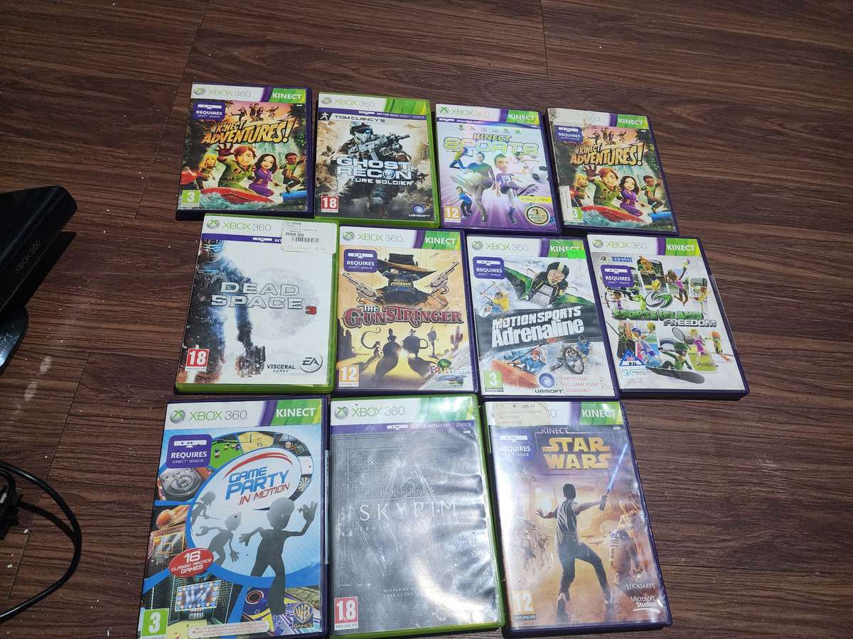 Xbox 360 kinect sensor plus kinect adventures and another game of your choice