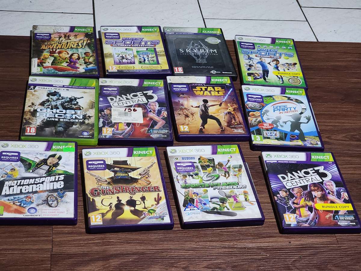 Xbox 360 kinect with 2 games
