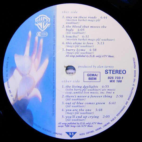 A-HA Stay on these Roads - Vinyl