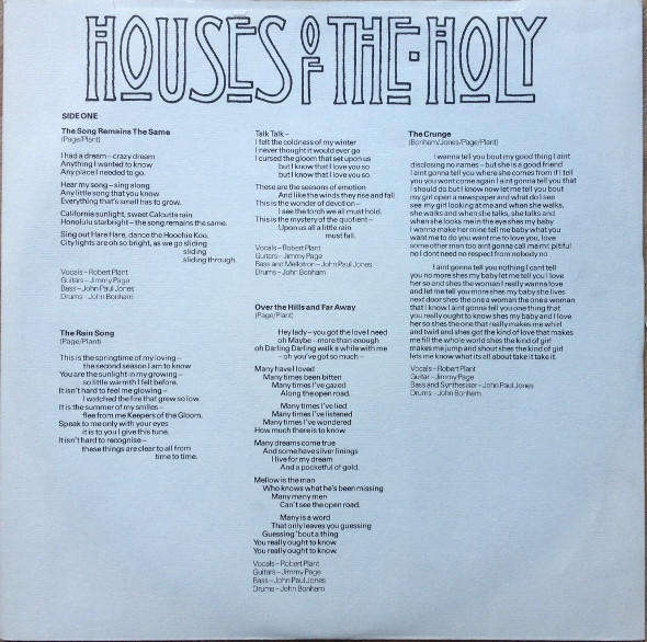 Led Zeppelin  Houses Of The Holy - VInyl