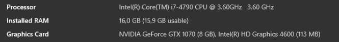 Gaming PC Core i7 16GB RAM 256GB SSD + 1TB HDD + 2TB HDD +  Nvidia GeForce GTX 1070 8GB Graphics