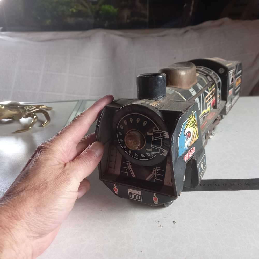 BIG Vintage tinplate train for display