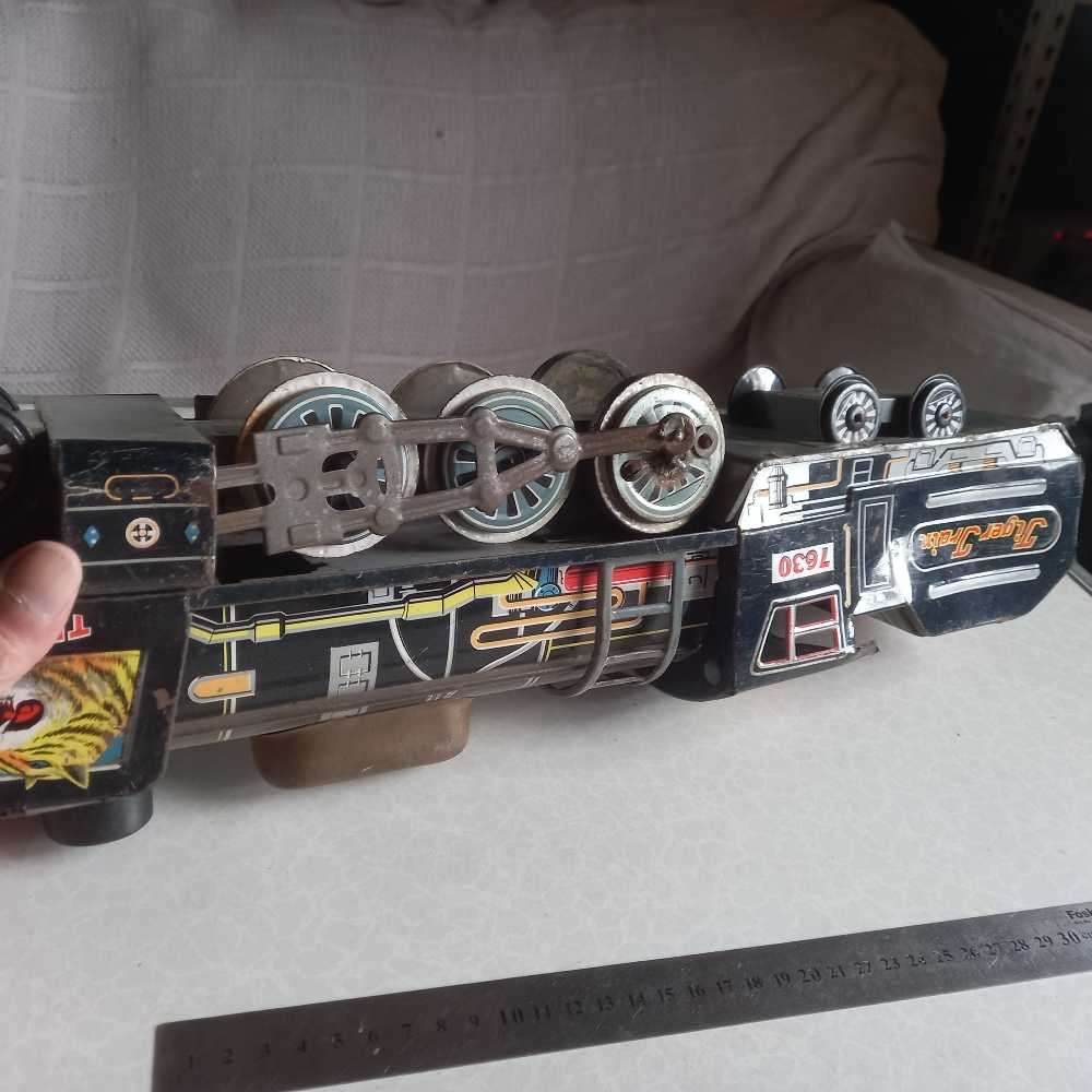 BIG Vintage tinplate train for display