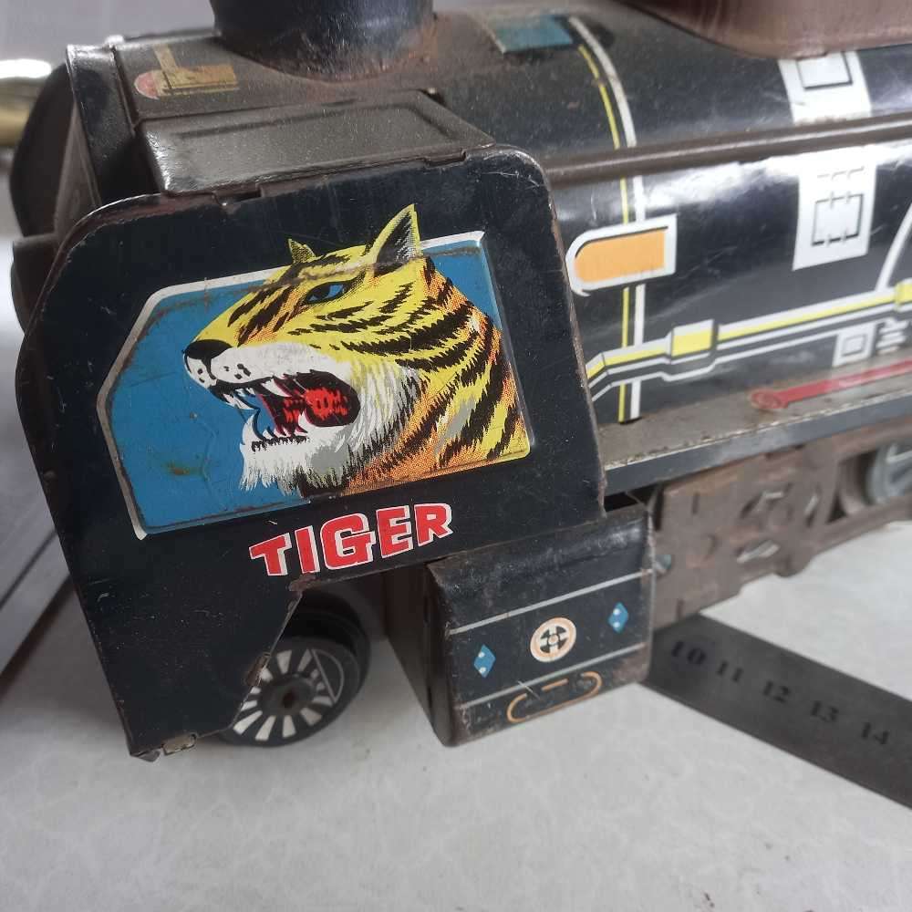 BIG Vintage tinplate train for display