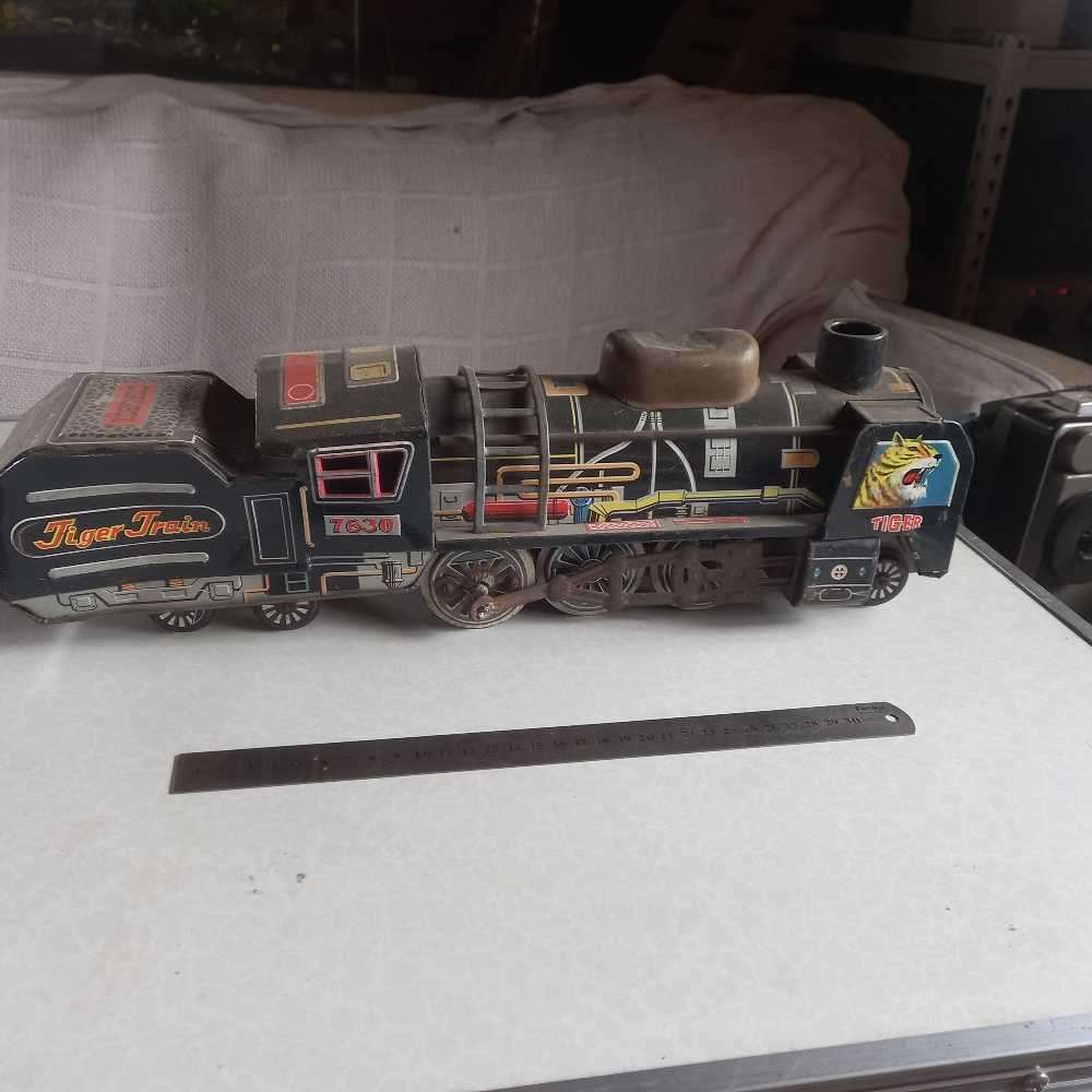 BIG Vintage tinplate train for display