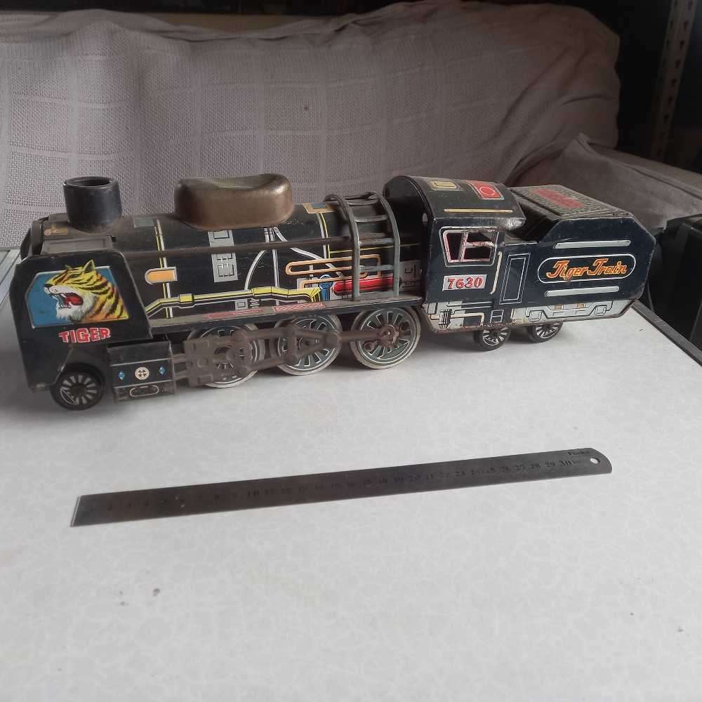 BIG Vintage tinplate train for display