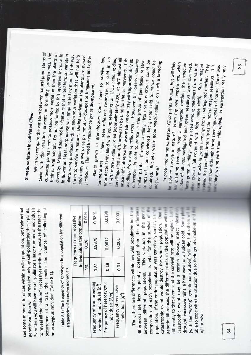 Book - Basic Genetics for Clivia Breeders - Johan Spies First Addition First print 2016 102 Page