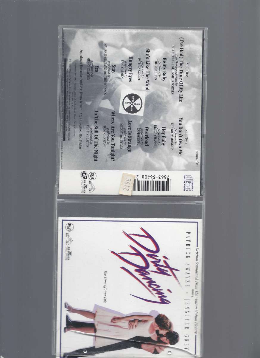 Dirty Dancing CD Patrick Swayze & Jennifer Grey the original soundtrack version