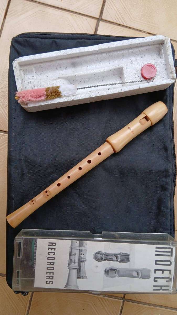 Vintage MOECK Barock Wooden Recorder Flute Complete German Set with Case