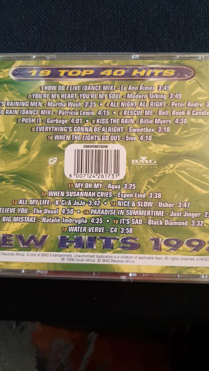 4 x CD Combo -100%hits of 97 + 100%dance no3 +Hits 2000 + New Hits 1998