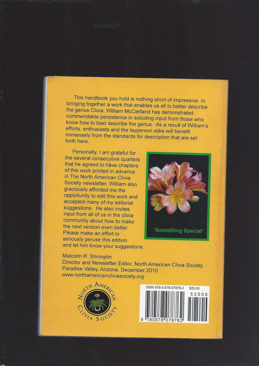 Illustrated Terms & Definitions For Describing Clivia written by William McCleland 76 Page Paperback