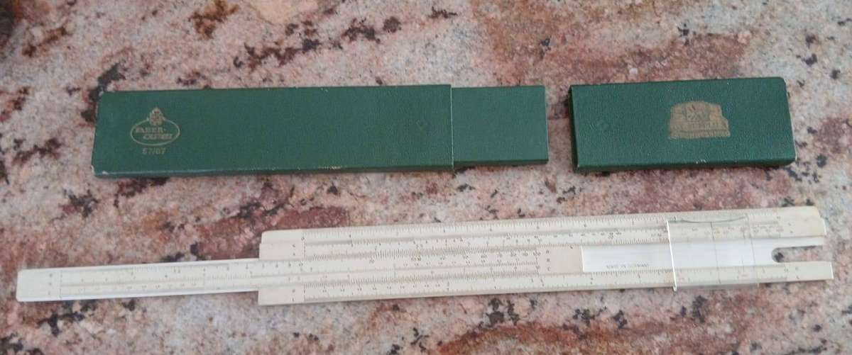 Vintage Faber-Castell Slide Rule with Original Case  Engineering Drafting Instrument