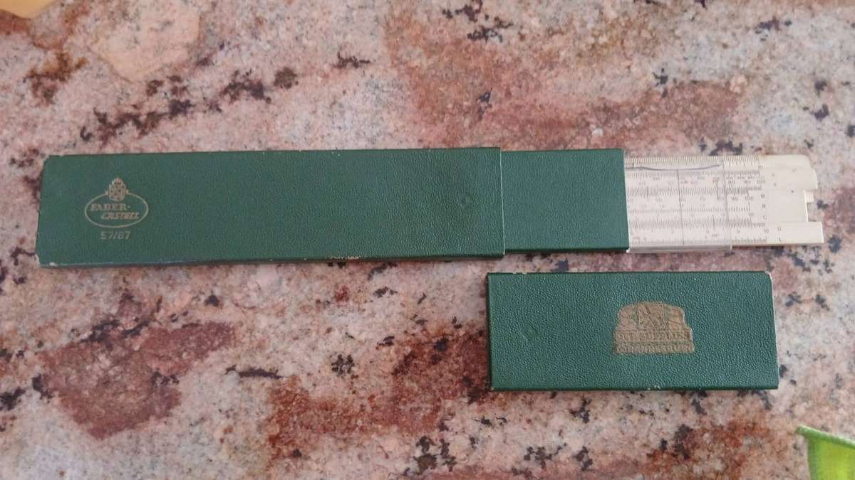 Vintage Faber-Castell Slide Rule with Original Case  Engineering Drafting Instrument
