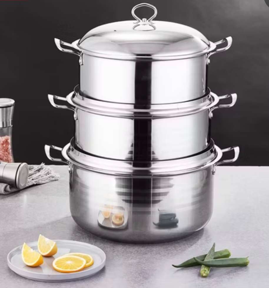 High Quality Heavy Thick Stainless Steel Stock Pot Sets Soup Pot Set Stainless Steel Cookware Sets 6