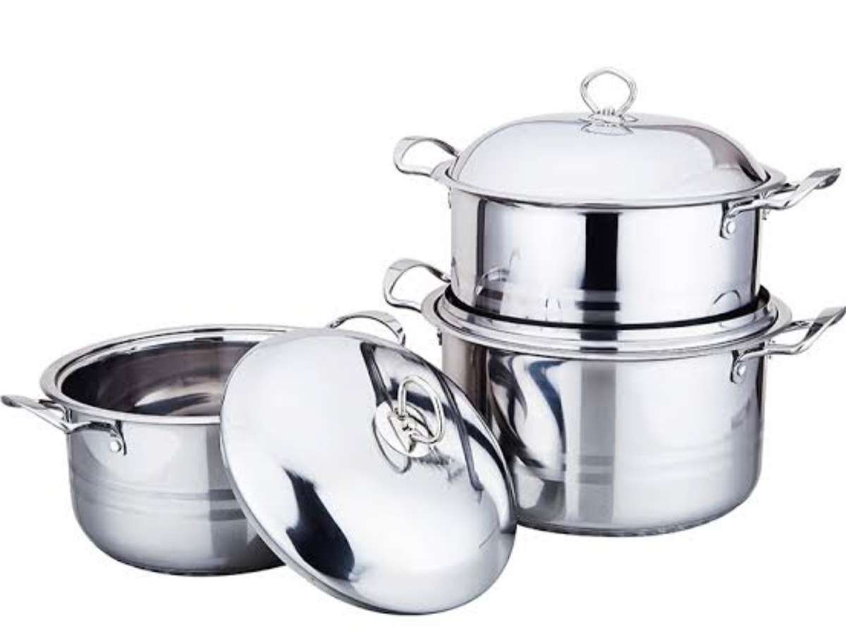 High Quality Heavy Thick Stainless Steel Stock Pot Sets Soup Pot Set Stainless Steel Cookware Sets 6