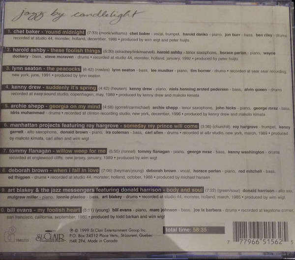 CD - Various - Jazz By Candlelight (New Sealed)