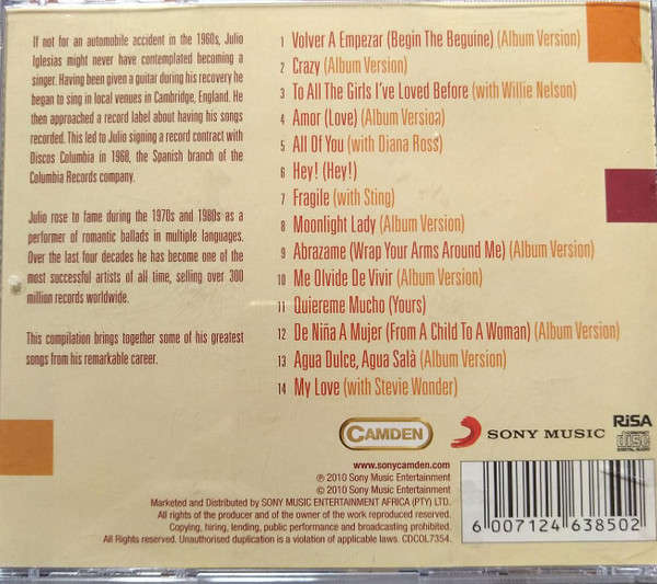 CD - Julio Iglesias - Amor - The Best Of Julio Iglesias (New Sealed)