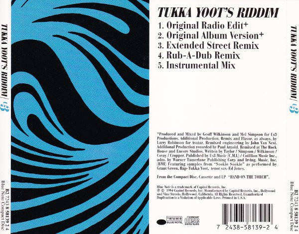 CD - Us3 - Tukka Yoot's Riddim