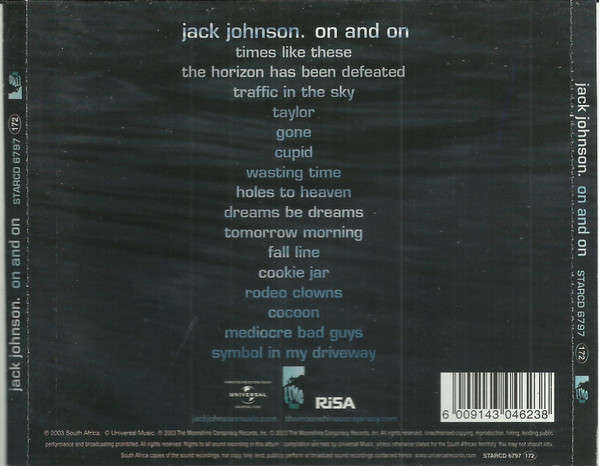 CD - Jack Johnson  On And On