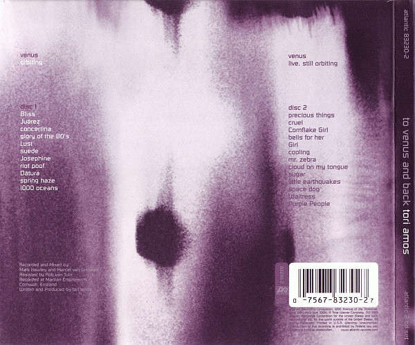 CD - Tori Amos - To Venus And Back (2cd) (Tri-Fold Cardboard Sleeve)