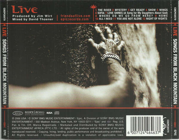 CD - Live - Songs From Black Mountain