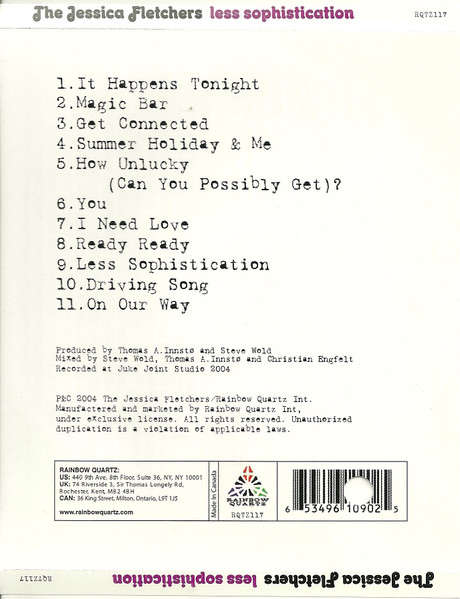 CD - The Jessica Fletchers - Less Sophistication