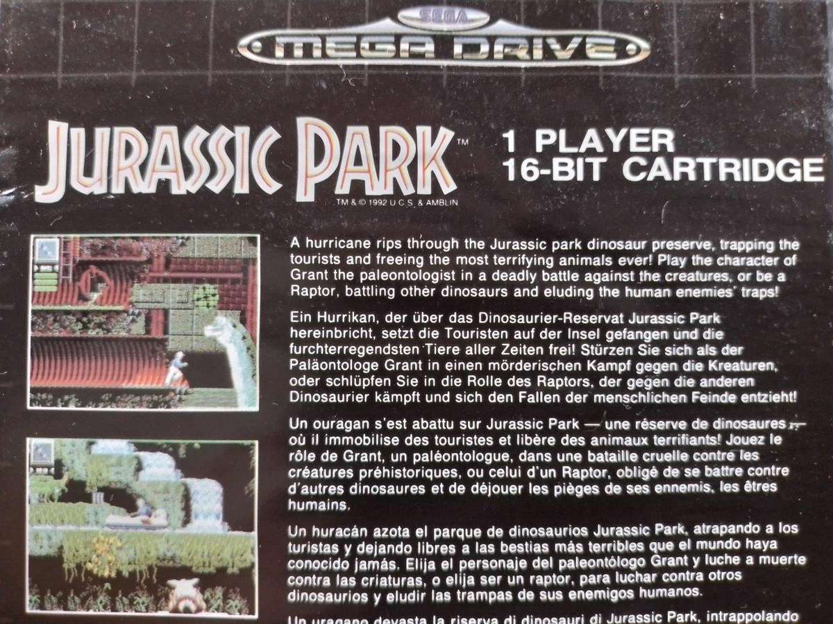 Sega Mega Drive - Jurassic Park